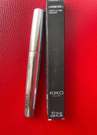 Kiko milano тушь для удлинения &amp; питания longeyes plus active mascara