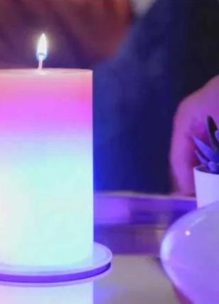 Восковые свечи mood magic - с настоящим пламенем и c подсветкой на подарок