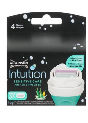 Сменные кассеты для бритья wilkinson sword intuition sensitive aloe, 3 шт