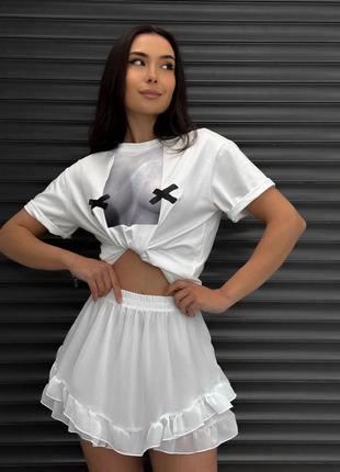 Качественная женская футболка xx стильная с принтом