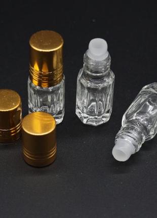 Скляні пляшечки з кулькою. 18х52 мм/3 мл