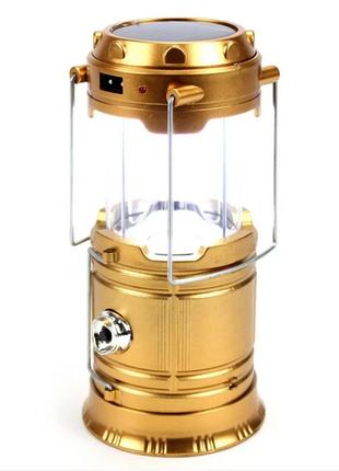 Аккумуляторный кемпинговый фонарь sx-5800t (1300 mah), фонарь с солнечной панелью