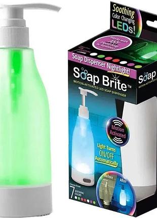 Дозатор для жидкого мыла с подсветкой soap bright nightlight soap dispenser 400 мл