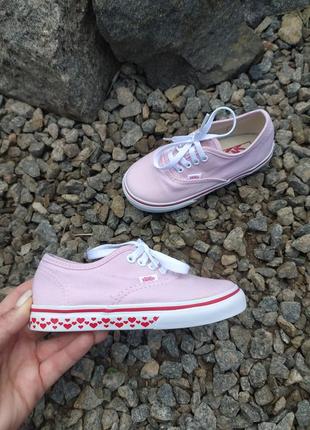 Нежные розовые кеды кеди vans 26p