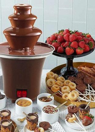 Шоколадный фонтан для фондю chocolate fountain, фондюшница. фондюшница в виде фонтана