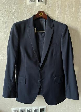Костюм (піджак+брюки/штани+краватки) темно-синій