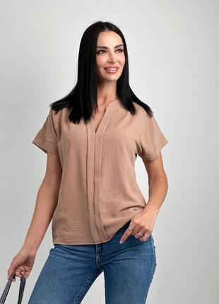 Женская летняя блуза блузка с которким рукавом