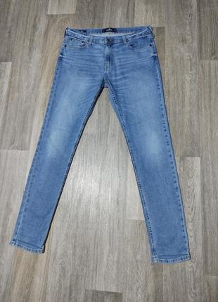 Мужские джинсы / hollister / штаны / брюки / мужская одежда / чоловічий одяг / чоловічі сині джинси