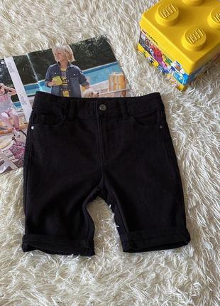 Шорты на мальчика 7-8 лет джинсовые черные