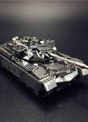 Металлический конструктор танк chieftain mk50 1:100. металлическая сборная 3d модель танка. 3d пазл танк