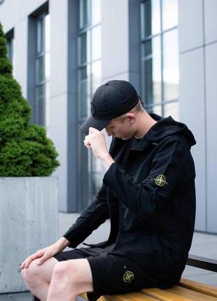 Ветровка stone island в черном цвете