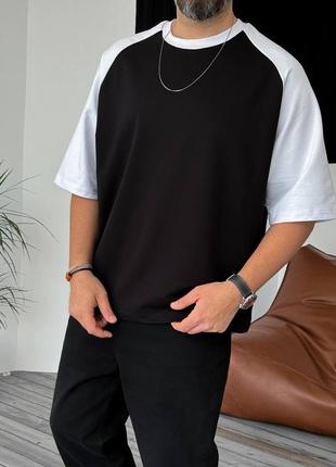 Оверсайз (oversize) футболка black-white