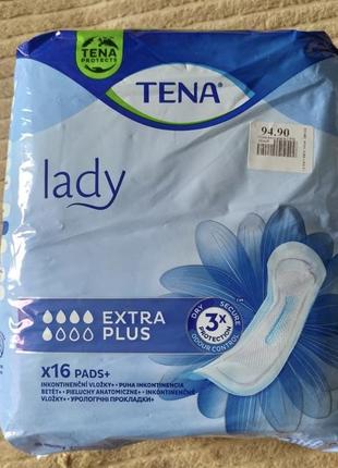 Урологические прокладки tena lady extra plus, 16 штук