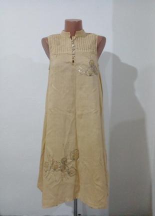 Лляна сукня розлітайка бохо cachet