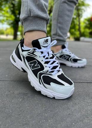 Кроссовки new balance 530 черные с белым женские / мужские