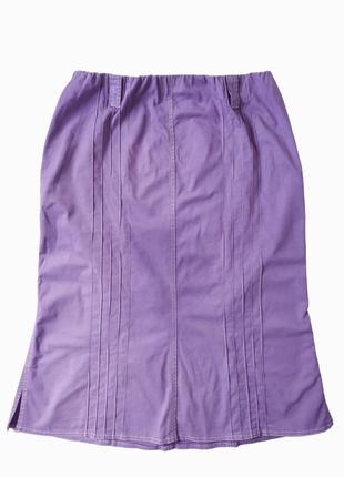 Винтажная джинсовая юбка миди фиолетовая