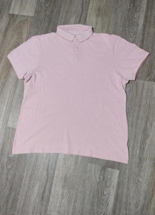 Мужская розовая футболка / поло / primark / мужская одежда / чоловічий одяг / чоловіча рожева футболка