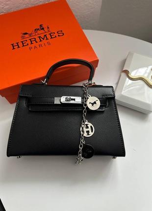 Сумка в стиле hermes kelly mini black