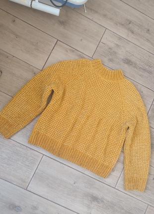 Фирменный велюровый мягкий свитер кофта