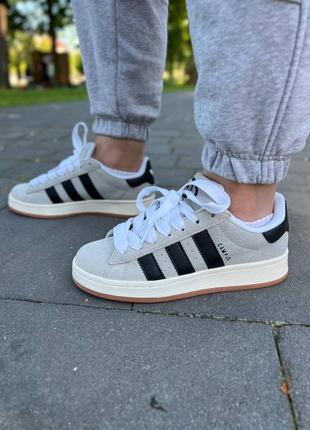 Кроссовки adidas campus 00s beige серые женские / мужские