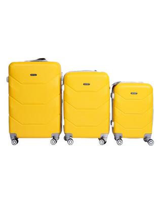 Чемодан carbon 147a желтый комплект чемоданов