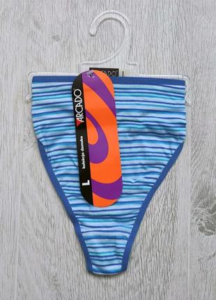Стринги arcado (atlantic) голубые в полоску размер l