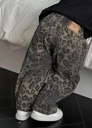 Леопардовые джинсы для девочки