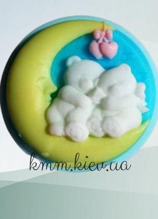 Силіконова форма люкс ведмедики на місяці 3d