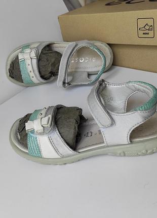 Сандалии кожаные босоножки на липучках на девочку ricosta р. 30
