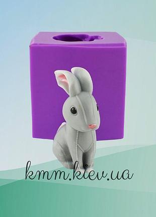 Силіконова форма люкс 3d зайчик-вушастик
