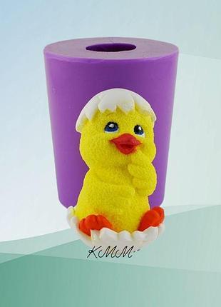 Силиконовая форма люкс 3d цыпленок в скорлупе