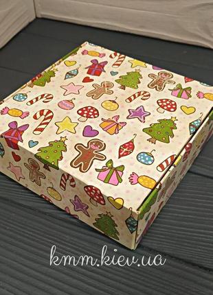 Коробка веселий новий рік 150х150х50мм