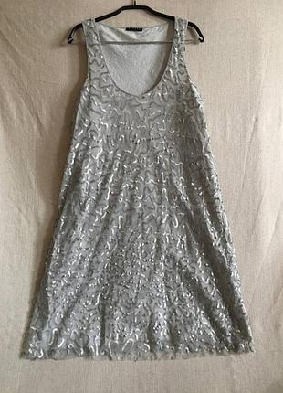 Платье трапеция сеточка лелетки батистовая подкладка