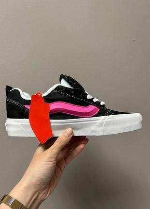 Кросівки vans knu black pink чорні з рожевим жіночі