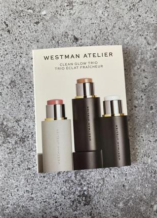Westman atelier - clean glow trio - палитра для макияжа, пробник