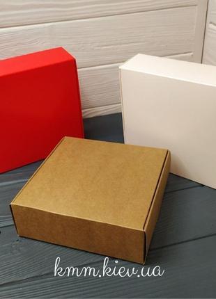Коробка 150х150х50мм (червоний, пудра, крафт, біла) - червоний