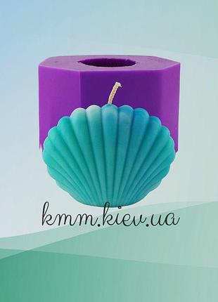 Силіконова форма люкс 3d свічка черепашка перлинна