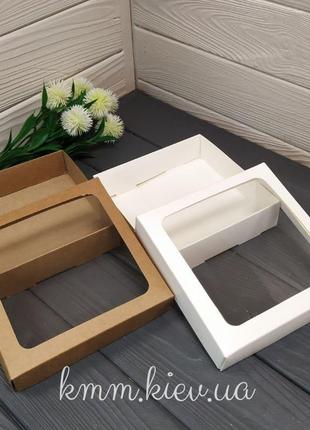 Коробка з квадратним вікном 150х150х35 колір в асортименті - білий