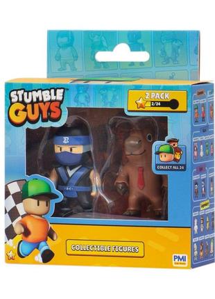 Набір колекційних фігурок stumble guys - ніндзя кай і капібара (2 фігурки, 6 cm)