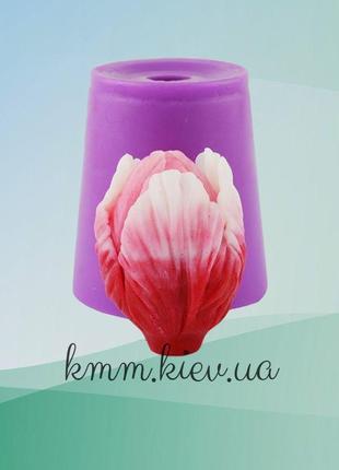 Силіконова форма люкс тюльпан фокстрот закритий бутон 3d