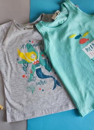 Набір для дівчинки -футболка і майка "русалка"