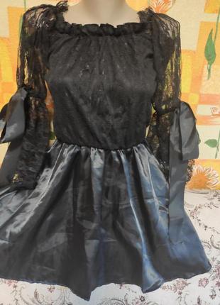 Карнавальное платье колдунья, ведьмы, леди вамп на хеллоуин размер xxs-xs 36