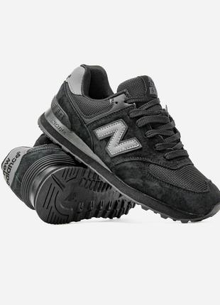 New balance 574 black5 фото