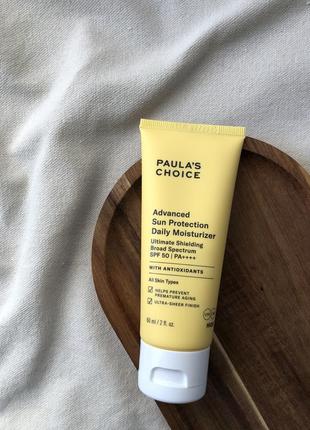 Зволожуючий сонцезахисний крем paula's choice advanced protection spf 50 pa++++, 60ml