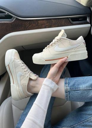 Кроссовки nike court legacy lift beige