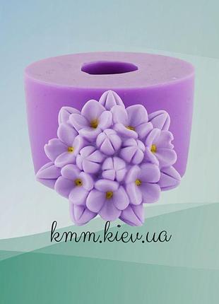 Силіконова форма люкс бузок пучок малий 3d