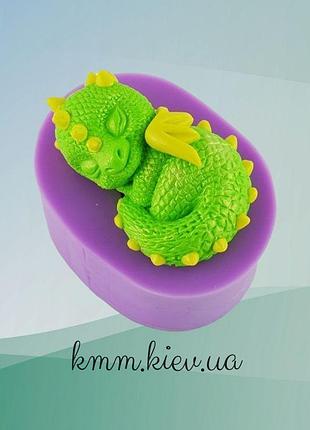 Силиконовая форма люкс 3d дракончик малыш спящий