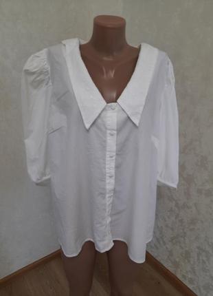 Шиуарна блуза сорочка прошва красивий комір буфи