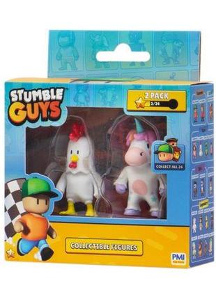 Набір колекційних фігурок stumble guys - курча та спрінклс (2 фігурки, 6 cm)