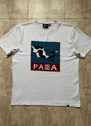 Футболка very rare parra magazine running dog big logo white tee y2k